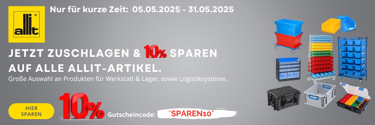 Rabattaktion Mai 2025, 10% auf alle Allit Artikel