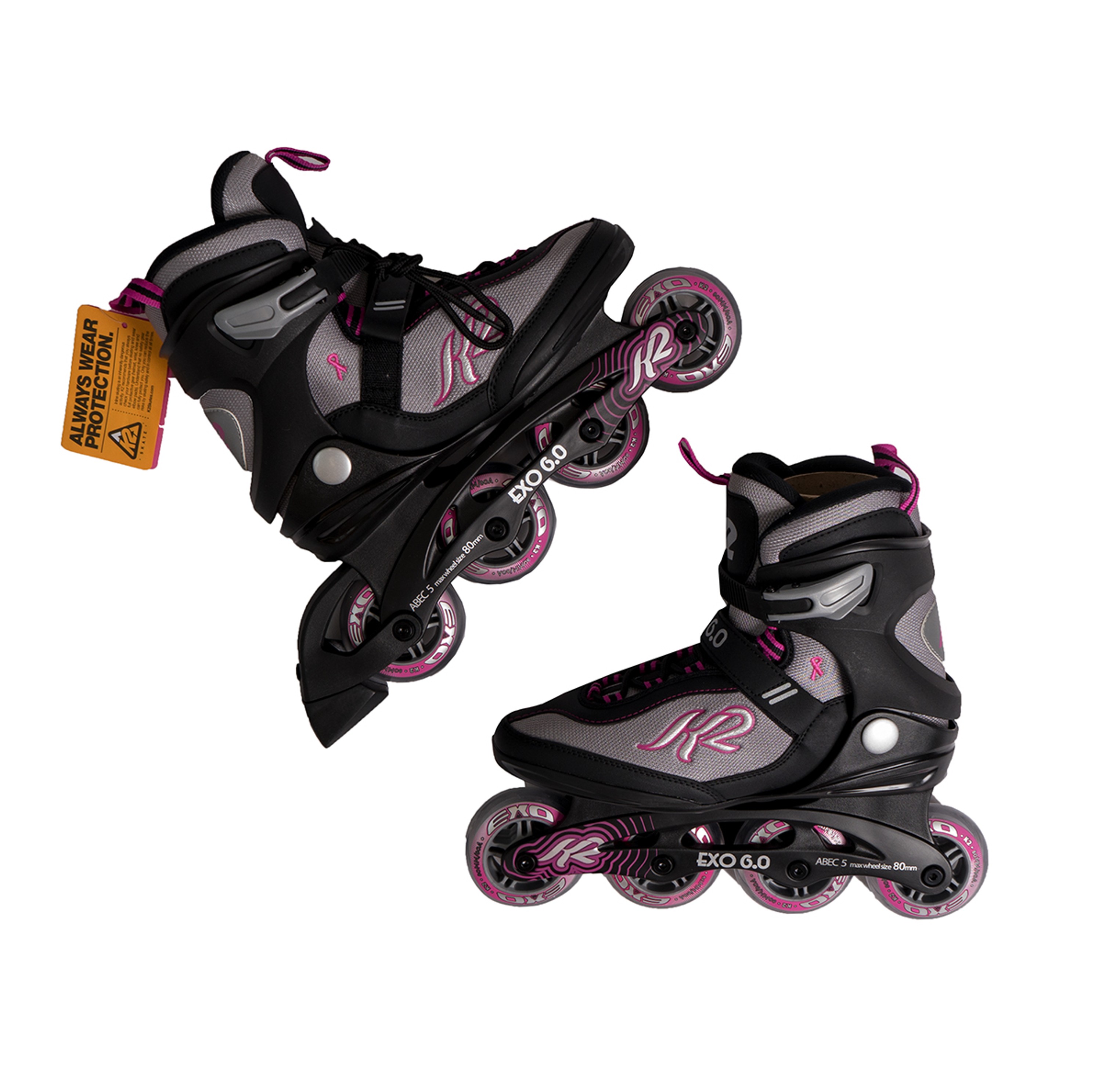 K2 Inline Skates K2 Exo 6.0 W Frauen schwarz / pink 80mm Rollen Neu 100