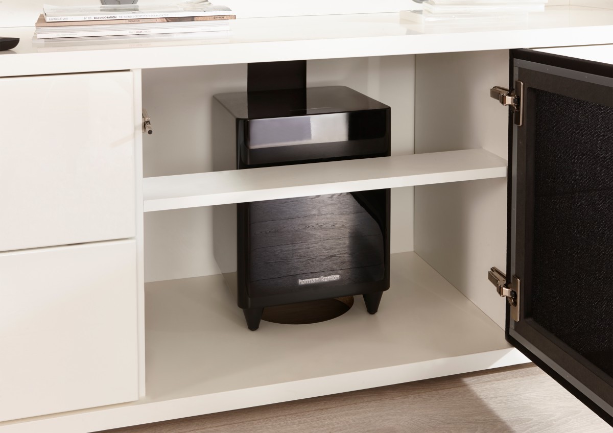 Dreams4Home Medienboard "TV Master" Fernsehschrank Hochglanz Weiß