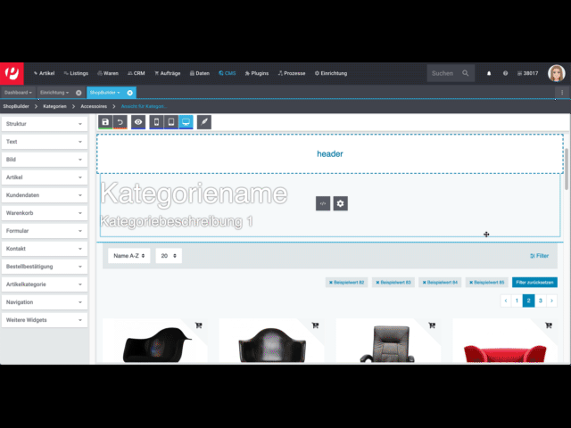 filter toolbar