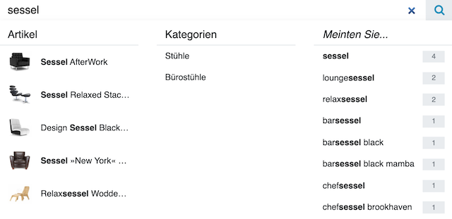 webshop suchergebnisse