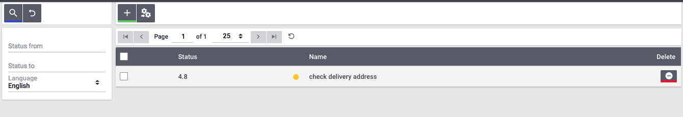 Postcode filter new order status