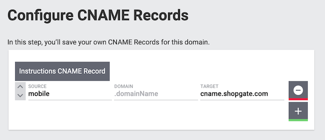 CNAME Configuration