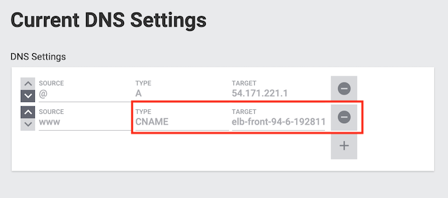 current dns settings