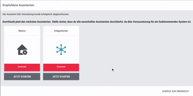 assistent abgeschlossen