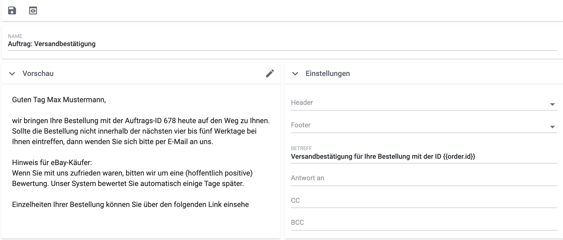 emailbuilder example default template