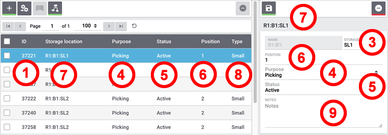 data fields in the structure manager