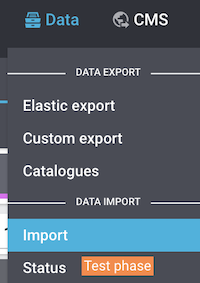 bp postings import menu