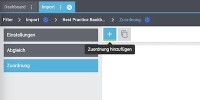 bp buchungsimport zuordnung