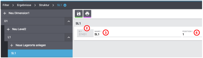 storagelocation datenfelder strukturmanager