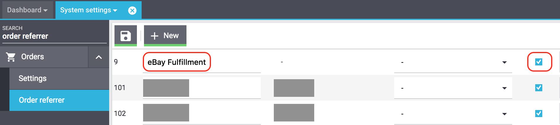 eBay Fulfillment activate order referrer