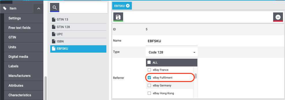 eBay Fulfillment create ebfsku