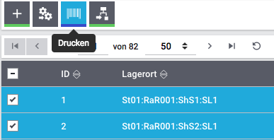 drucken button
