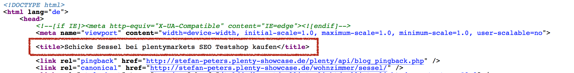 Individueller Seitentitel bei Kategorien definieren