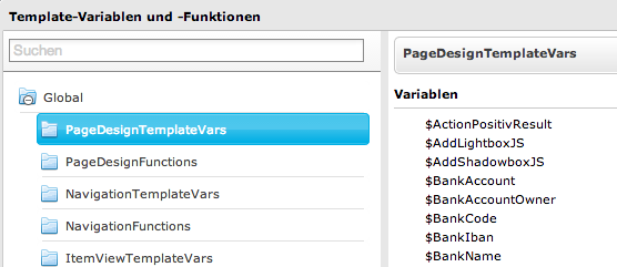 Globale Template-Variablen