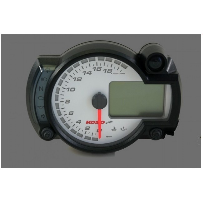Tachometer KOSO Digital Cockpit RX2N PLUS, 020000 rpm, Display Weiß