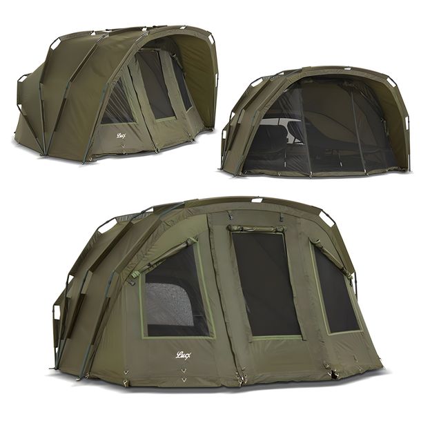 Lucx Tiger Bivvy Angelzelt für 1–3 Mann – wasserdichtes Karpfenzelt mit herausnehmbarer Bodenplane, 10.000 mm Wassersäule