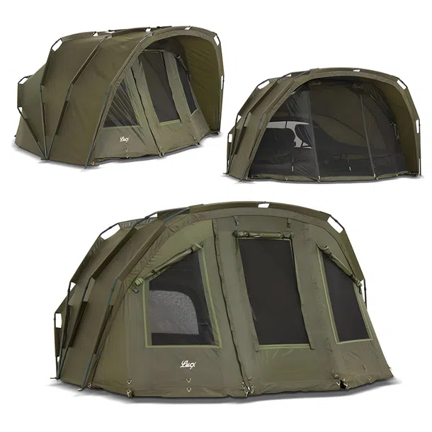 Lucx® bivvy fishing tent carp tent tiger, 1, 2, 3 man tent 10,000 mm