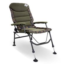 Lucx® Angelstuhl "Like a Big Boss" Karpfenstuhl Carpchair Campingstuhl Garten Stuhl mit Armlehnen Camouflage