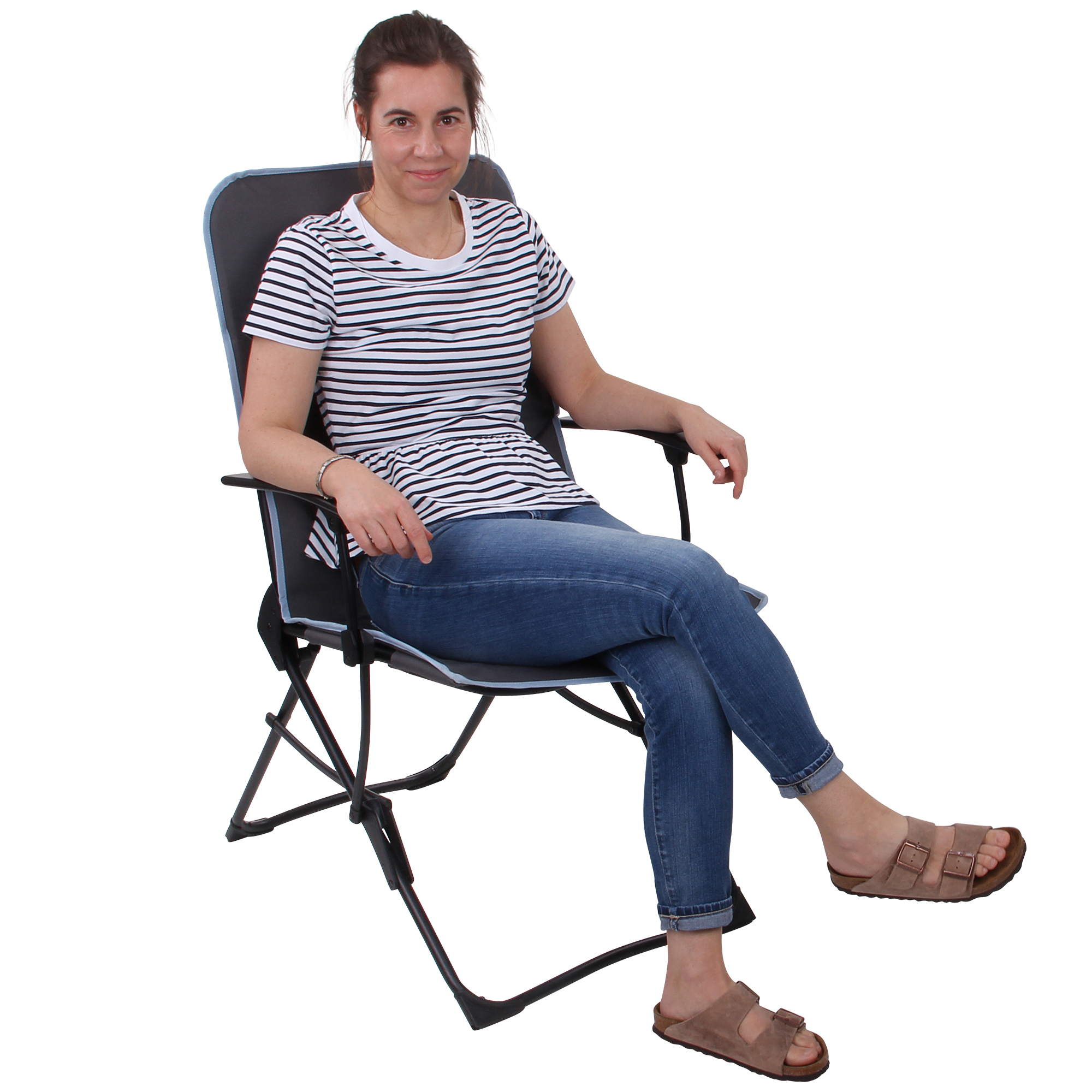 10T Campingstuhl John Arona XL Klappstuhl flach klappbarer Stuhl