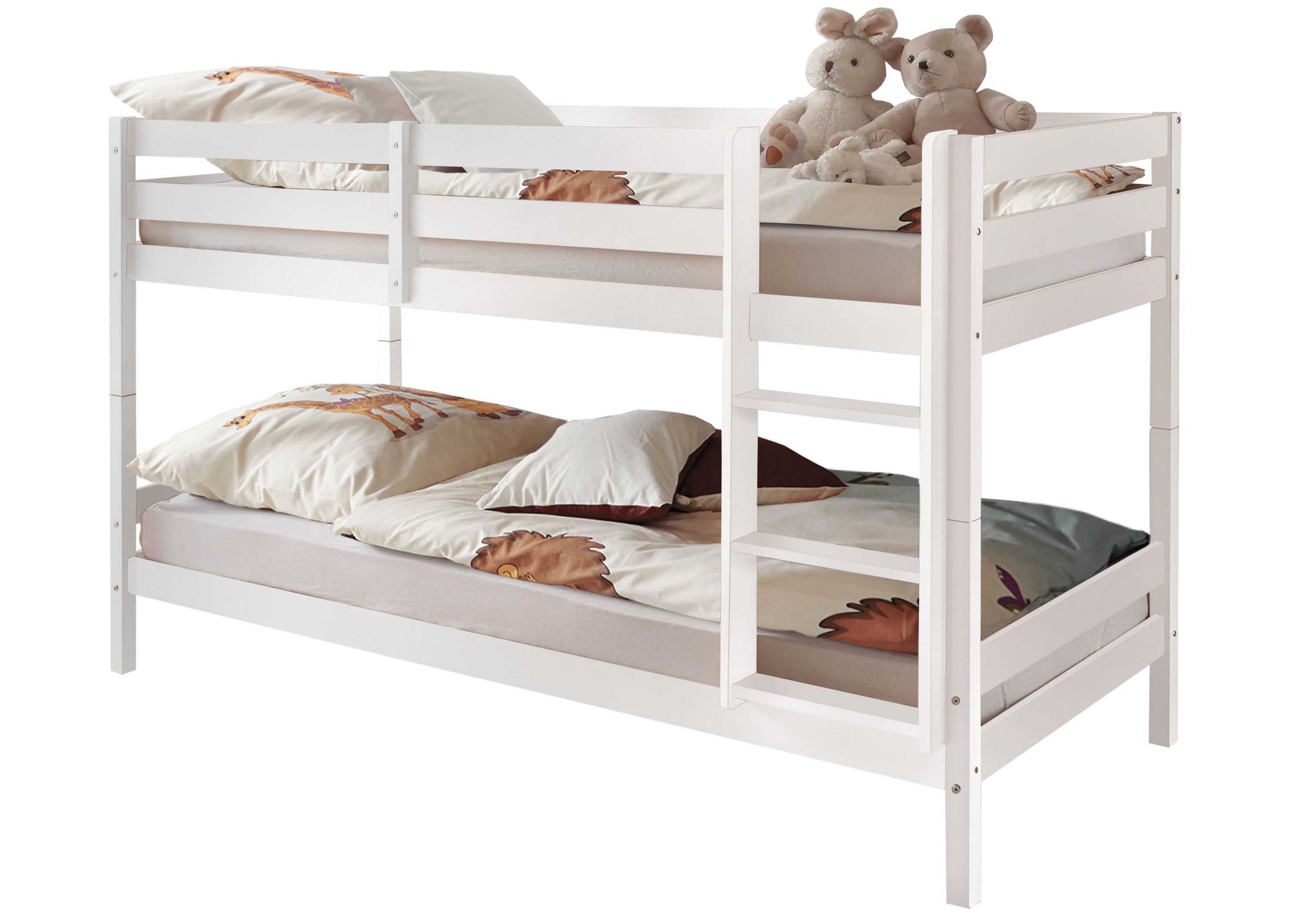 Etagenbett Kinder Weiß Kinderbett Doppelstockbett Hochbett 90x200 Kiefer  massiv | eBay