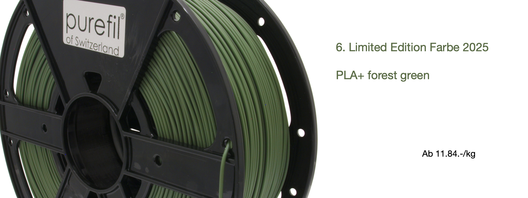     purefil PLA+ forest green 1kg 1.75mm
