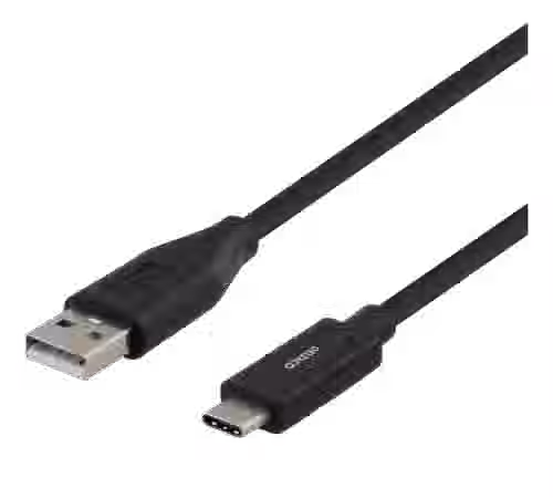 Câble USB Deltaco 1m noir A - C