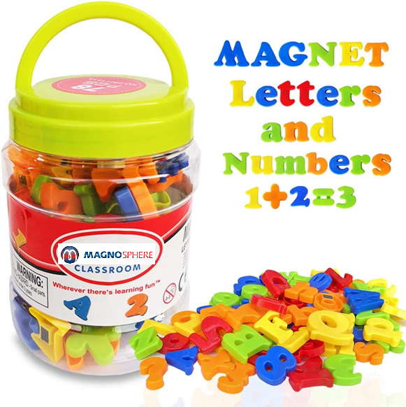 Magnetic Alphabet Letters and Numbers for Toddlers Magnets ABC 123 Fridge White Board Educational Toy Kit Preschool Learning Spelling Counting