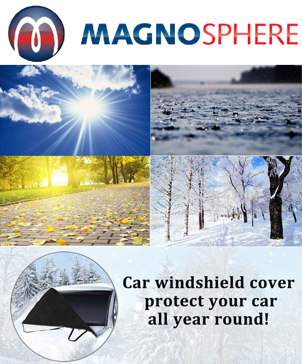 Car Windscreen Magnetic Snow Cover Car Windshield Cover Car Frost Cover Reversible Windshield Cover Covers Windshield Ice Cover Dust Sun Shade