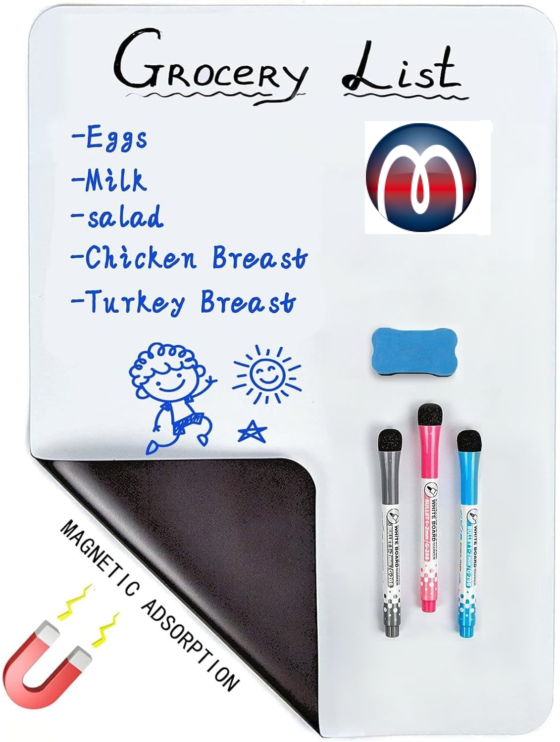 Dry Erase White Magnetic Sheets, Magnetic White-Board Write on Wipe Off Sheets, Write-On Dry-Erase Magnets, Dry Erase Magnet, Magnetic Sheet Dry Erase Whiteboard Sheet