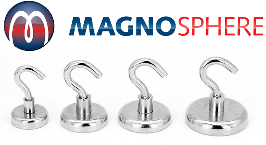 Pot Magnet with Hook, Neodymium Rare Earth Clamping Magnet round base, Strong Magnetic Hook Eyebolt Magnet Hooks, rare earth holding pot magnets with hook, Neodymium hook magnets, Magnetic Hooks, Super Strong Magnets round base Ø 10 - 75 mm, 160kg