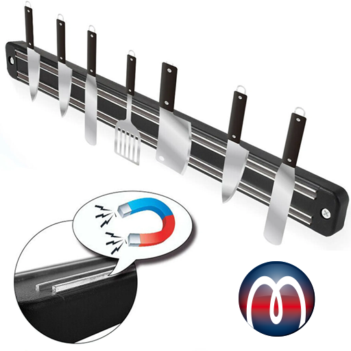 Magnetic Tool Bar Knife Rack Magnetic Rail, Magnetic Rail Tool Organiser Magnetic Strip Tool Holder, Tool Magnetic Strip Set, Strong Magnetic Rail, Magnetic Tool Holder, Wall, Magnetic Tool Bar, Magnetic Holder for Garage Tool Organisation