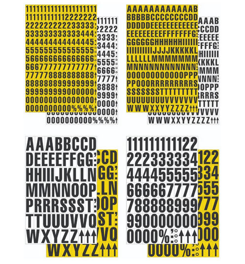 Magnetic Numbers & Letters, Magnetic tiles, two tile heights, either 43mm with a 39mm high digit or 23mm with a 17mm high digit, mixed alpha or numeric digits, magnetic warehouse shelf tags