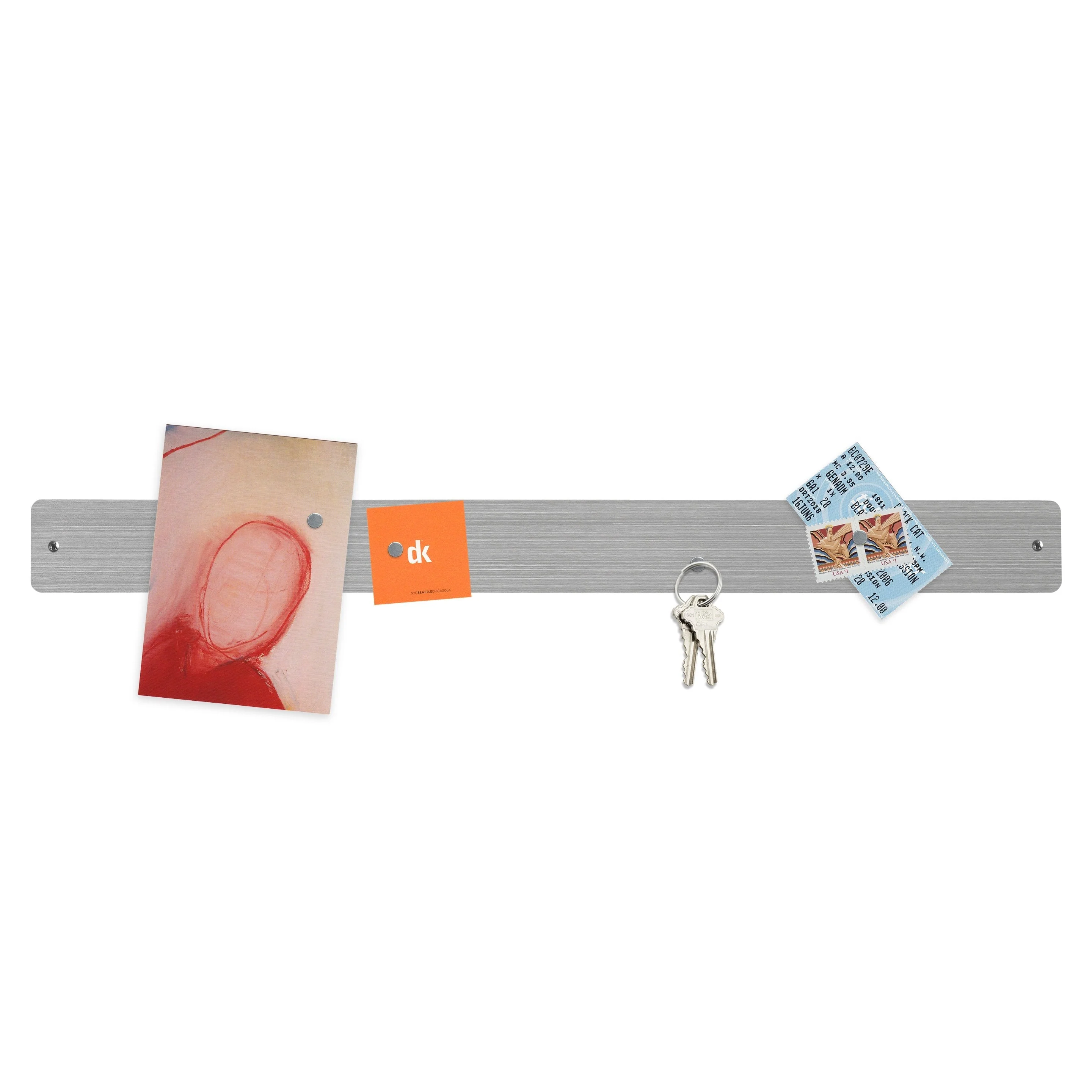 Magnetic Bulletin Board Steel Metal Strips with Magnets Display Rail with Adhesive Steel Magnet Memo Strip stainless steel