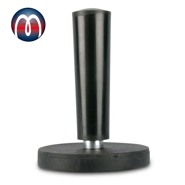 Rubber Coated Neodymium Magnetic Systems with Handle, Rubberised Pot Magnets with Cylindrical Grip, cup magnet, holding magnet, magnetic assembly, magnetic pot, magnetic sign grippers, magnetic system, magnetic system with handle, neodymium magnetic systems, neodymium pot magnet, positioning graphic magnets, pot magnet, rubber coated magnetic system, rubber coated pot magnets