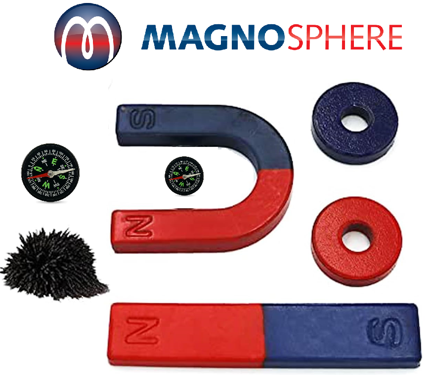 School Magnets, Science & Education Magnets, classic Horseshoe Magnet Bar Magnet with red-green or red-blue painting in hard ferrite and AlNiCo, magnetic Compass