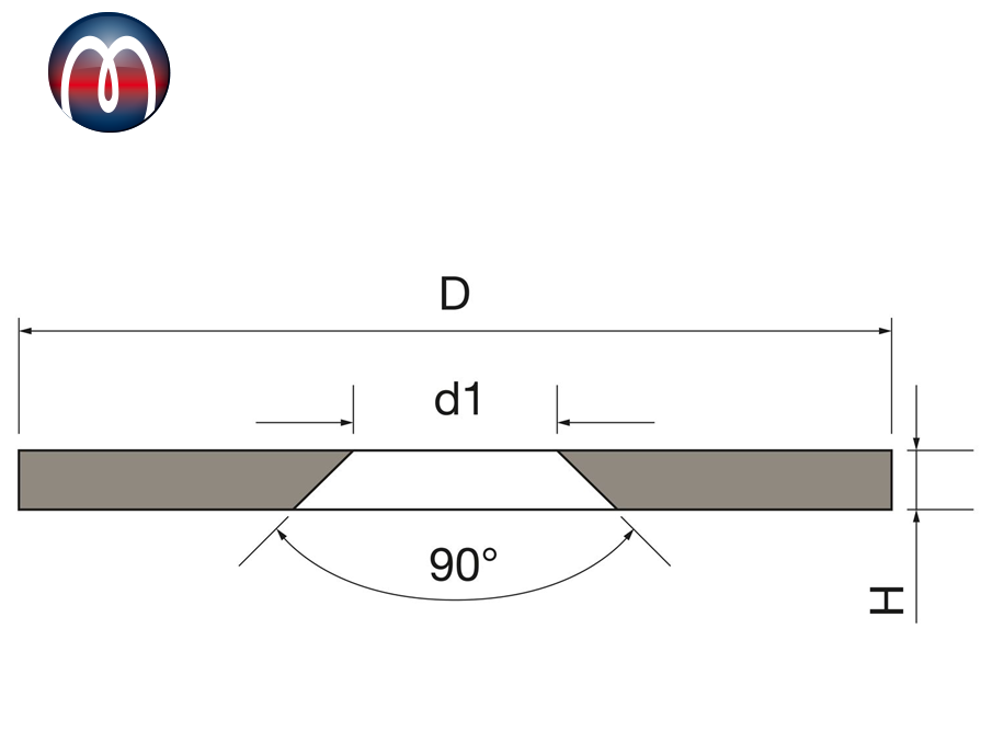 Metallscheibe mit Senkbohrung, Haftgrund Haftfläche für Magnete aus stahl verzinkt  Ø 16 x 2mm