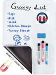 Dry-Erase White Gloss Magnetic Sheet Magnet Vinyl PET, 40 cm x 30 m x 0,6 mm +3 Markers, 1 Eraser