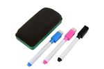 Dry-Erase White Gloss Magnetic Sheet Magnet Vinyl PET, 40 cm x 30 m x 0,6 mm +3 Markers, 1 Eraser