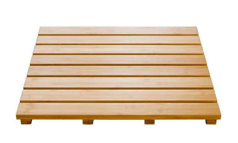 Saunamatte Holzvorlegerost Badvorleger Duschvorlage Ridder Bambus 52x52 cm  natur | eBay.de