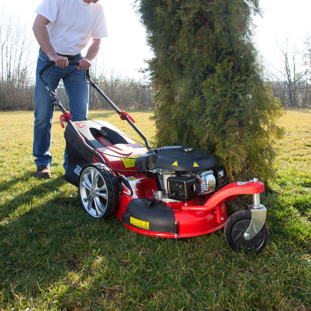 Powertec Garden BenzinRasenmäher 5 in 1, Big Wheeler 561 Trike DS