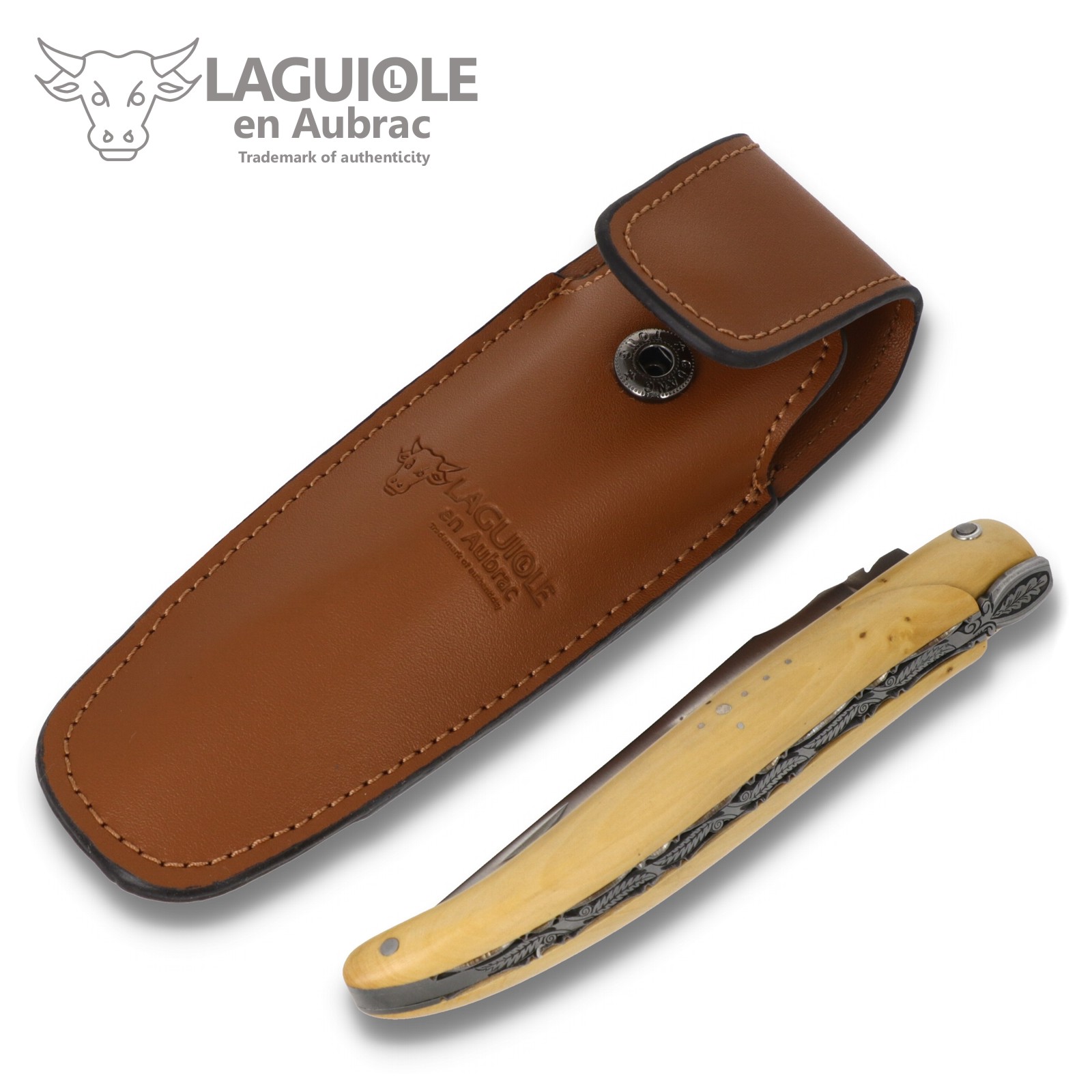 Forge De Laguiole Lederetui - Braun Für 11/12 Cm Taschenmesser