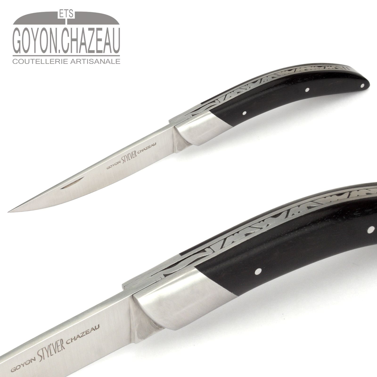 12 cm Frankreich Griff Wacholder Goyon-Chazeau Thiers Messer Styl/'ver