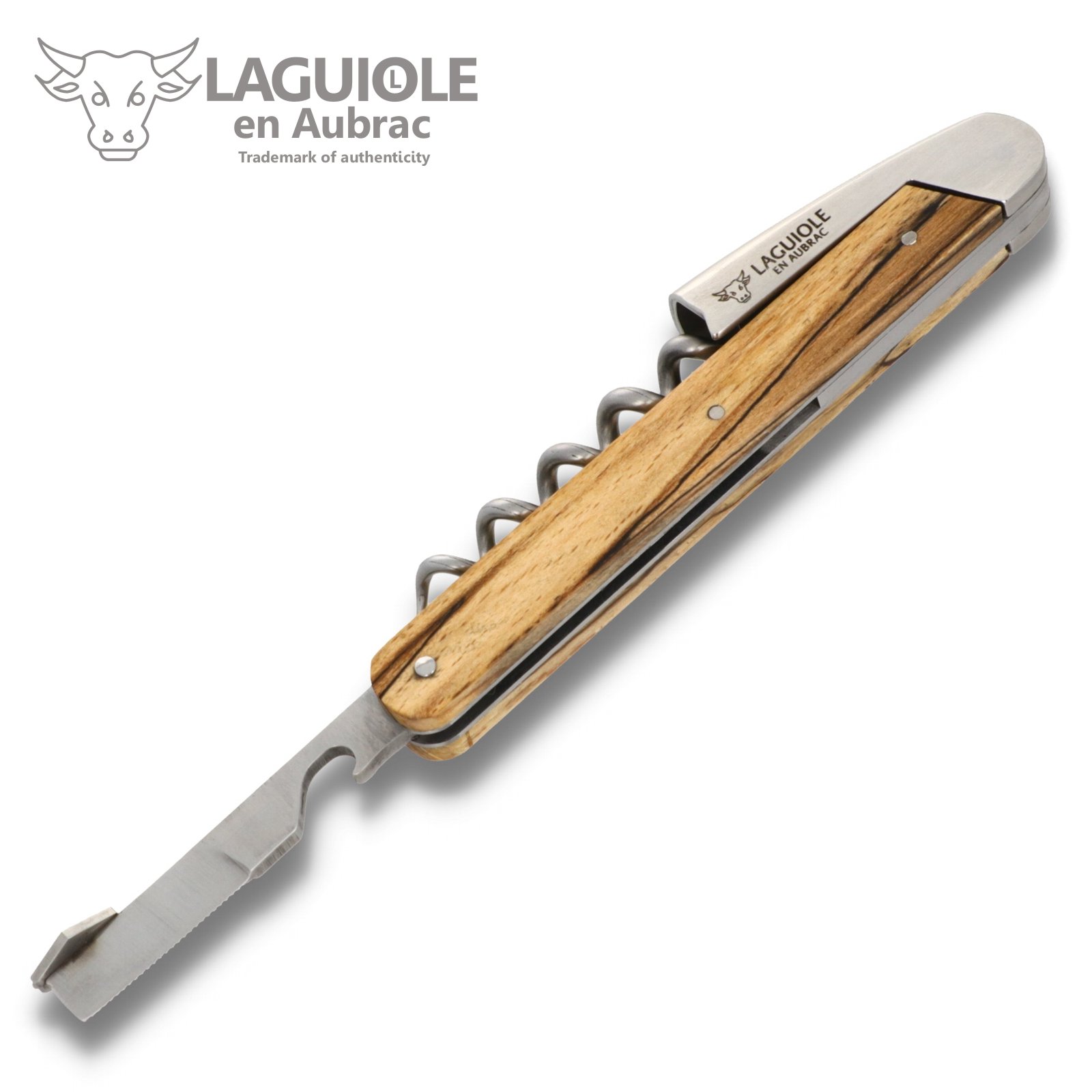 Laguiole Aubrac Kellnermesser Michel Bras gestockte Buche