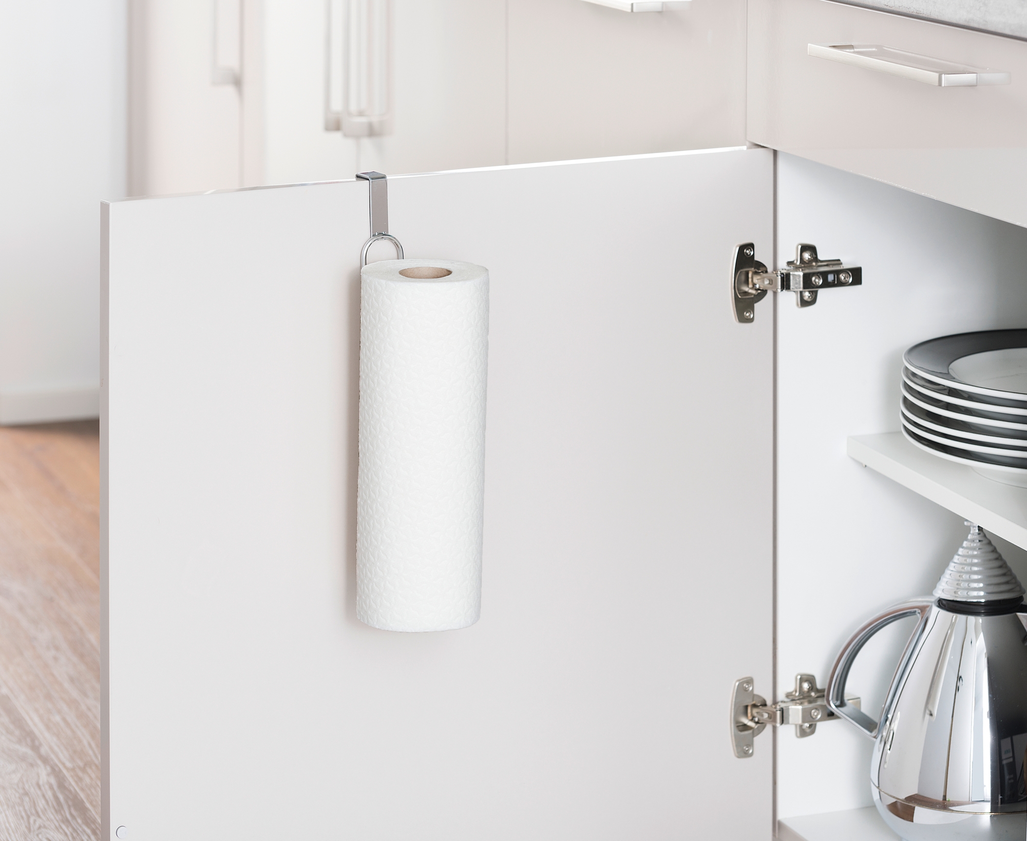 WENKO Schranktür Küchenrollenhalter Küchenpapierrollenhalter Papier