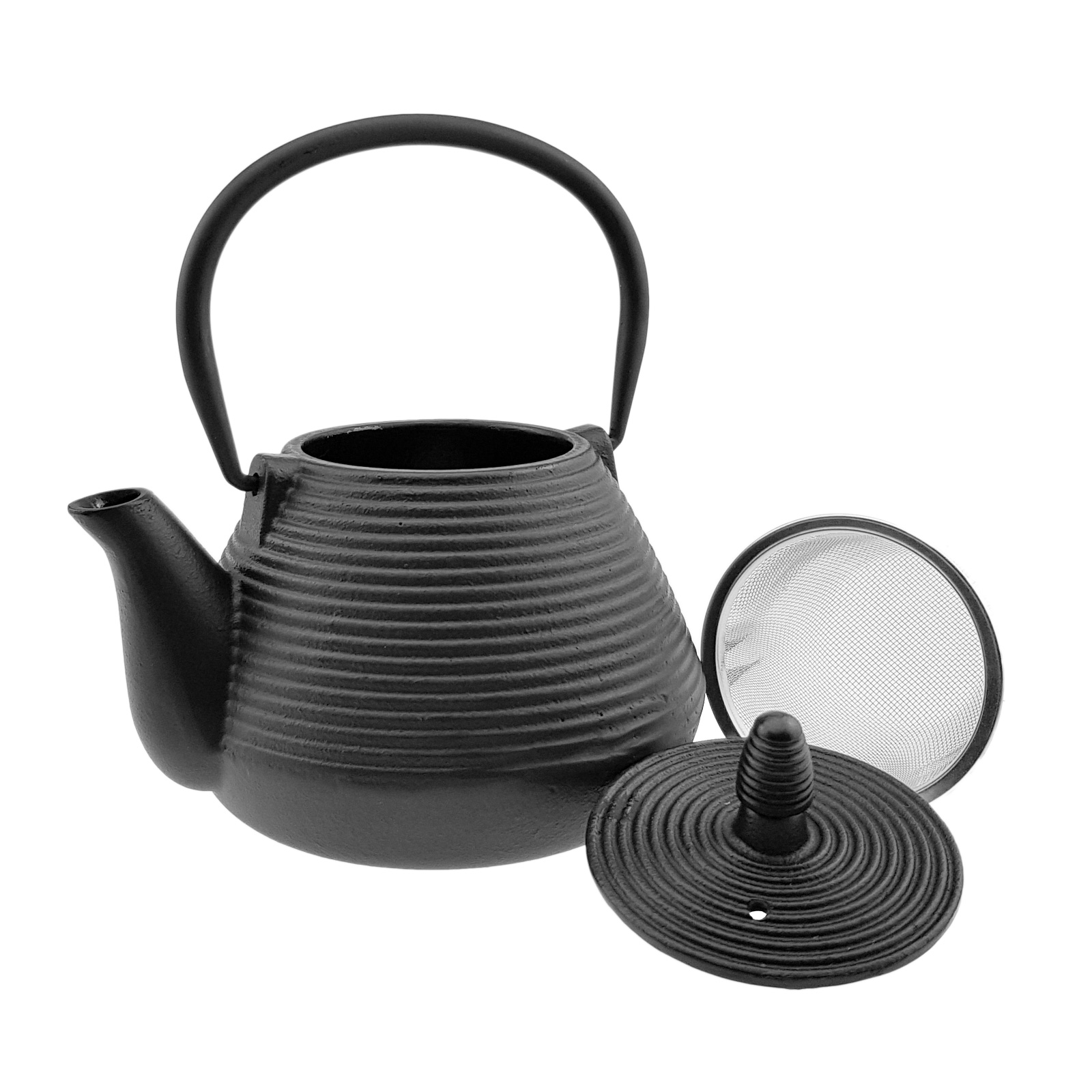 Asiatische Gusseisen Teekanne inkl. Teesieb Kaffeekanne Kanne Tassen Stövchen eBay