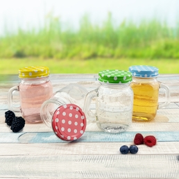 Sendez 4 Trinkgläser Mit Deckel & Glasstrohhalmen - 400ml Cocktailgläser