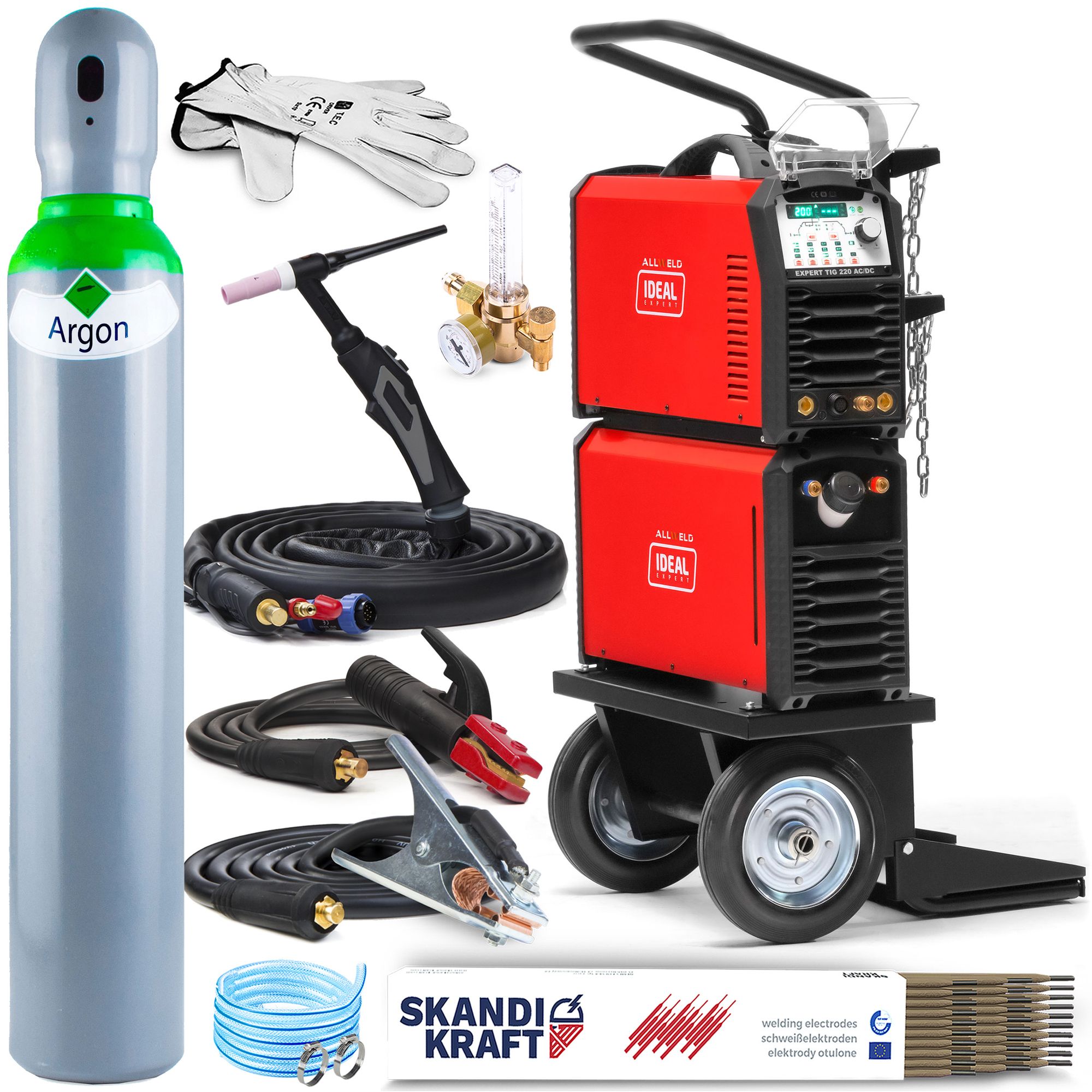 IDEAL EXPERT WIG 220 AC/DC W Schweißgerät WIG AC/DC MMA 230V 50Hz 5 ...