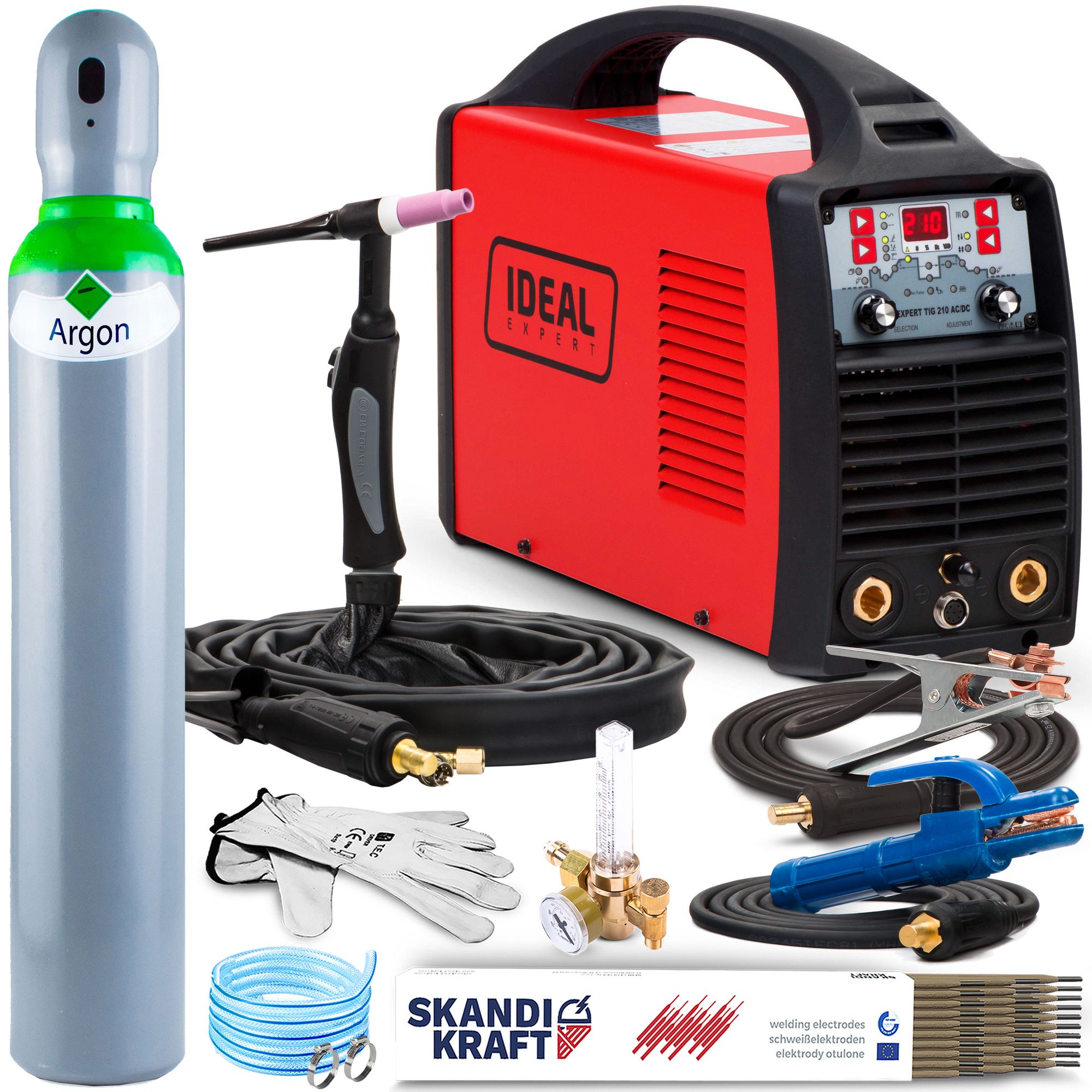 Stamos Schweißgerät ALU 220 PRO - WIG AC/DC Inverter Mit 8m Kabel