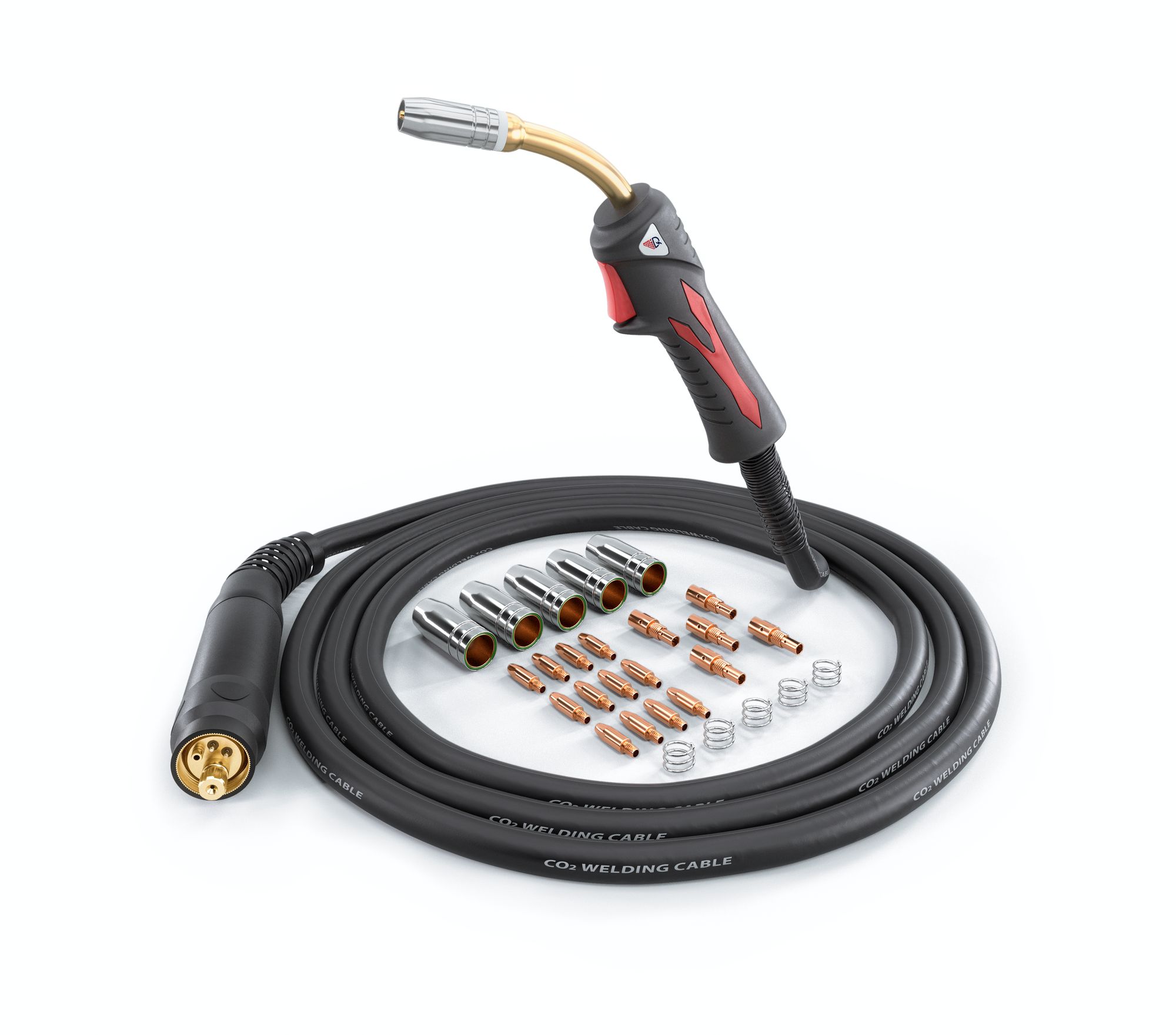 SKANDI KRAFT® iTech KD25-MB25 MIG-Schweißbrenner 25mm² Schlauchpaket ...